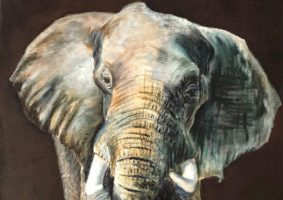 Peinture - Elephant - Anne Dussaux - Artiste Animalier