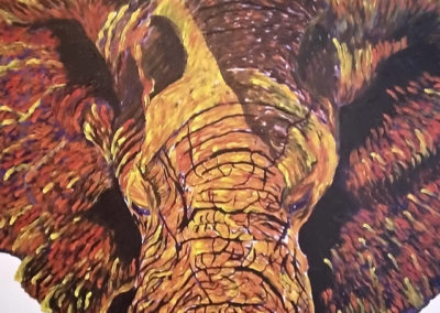 Peinture - Elephant d'Afrique - Savina Gilles de Pelichy