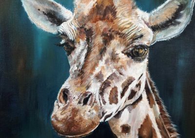 Peinture - Girafe - Francine Mellier