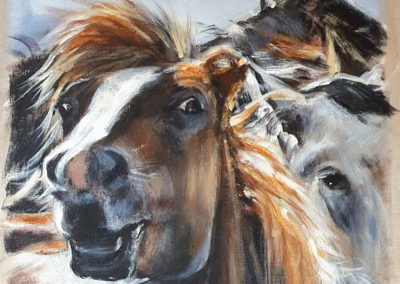 Peinture-chevaux-sauvages-Cedat-Artiste-Animalier