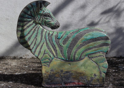 Sculpture-Drole-de-Zebre-Vert-Auriac-Artiste Animalier