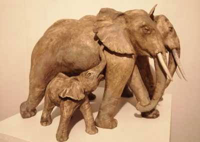 Sculpture-Elephants-Famille-Royale-2-Auriac-Artiste-Animalier