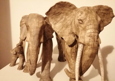 Sculpture-Elephants-Famille-Royale-Auriac-Artiste-Animalier