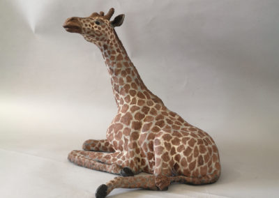Sculpture - Girafe - Le repos 2 - Anne de Sauveboeuf - Artiste Animalier