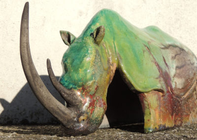 Sculpture-Rhinoceros-Rhino-Auriac-Artiste-Animalier