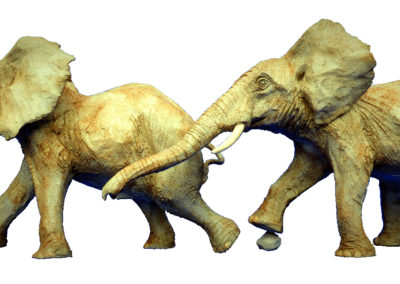 Sculpture - Eléphants - Jeux de trompes - Gilles Charrière